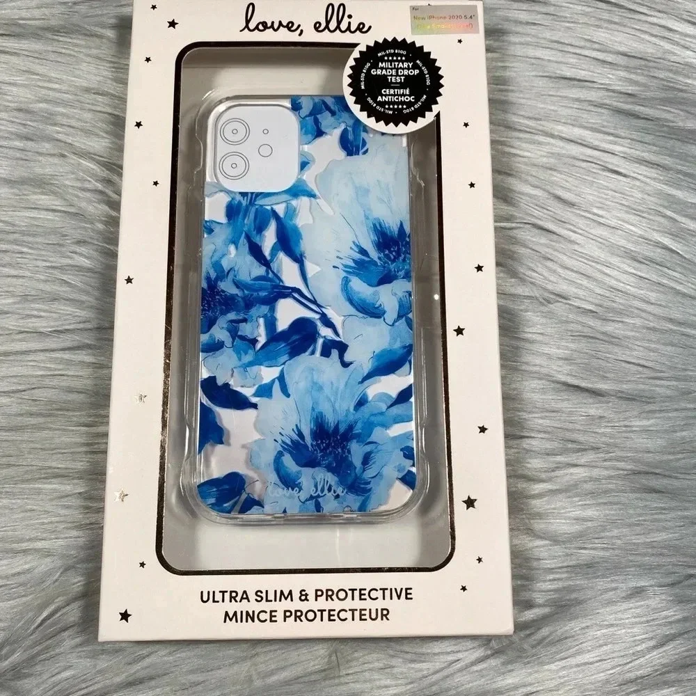 Love Ellie Blue Floral Pattern iPhone Case